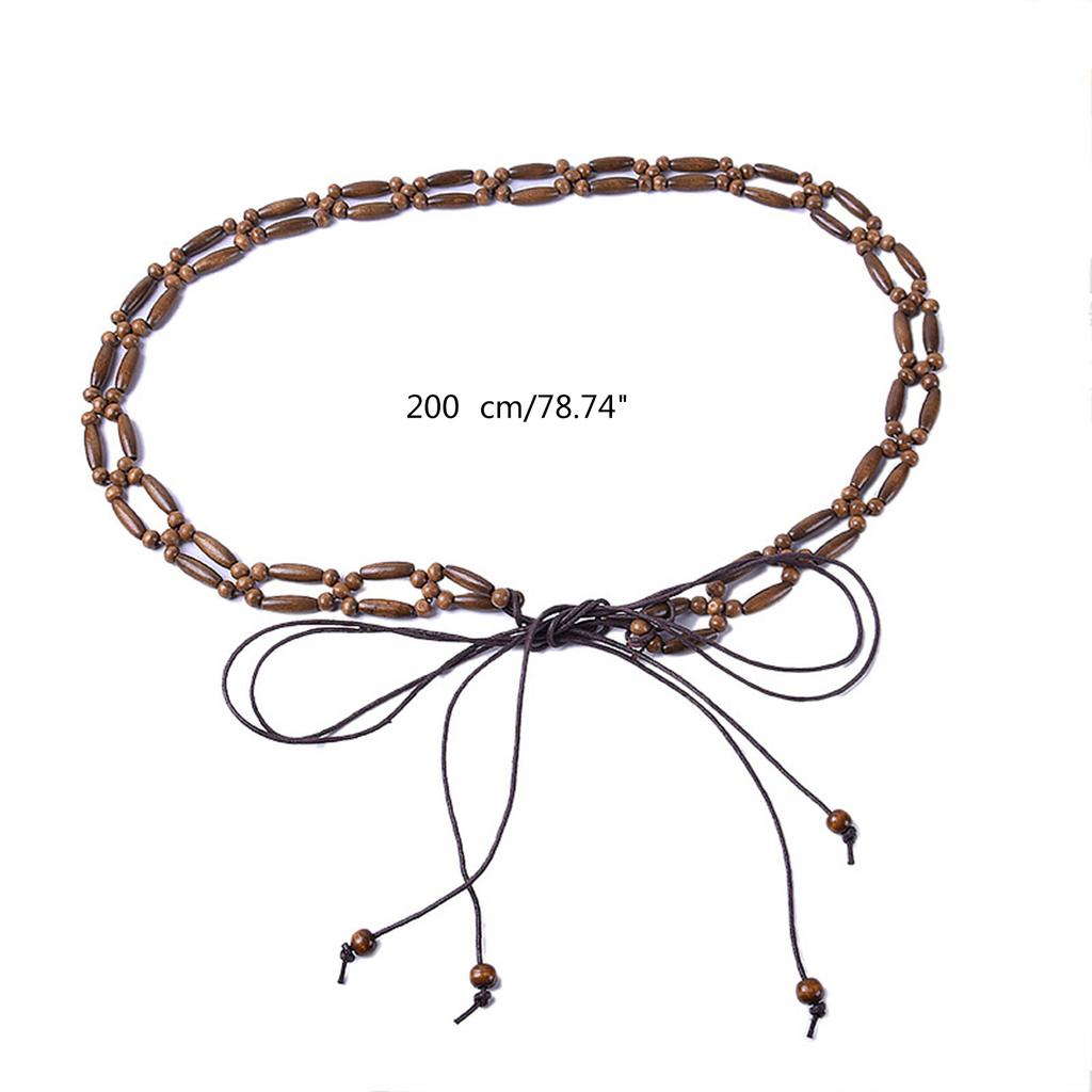 Cowgirl Waist Chain Casual Tie Belt Vintage Waist Ceinture Cowgirl Lady Belt Exquisite Woven Beads Western
