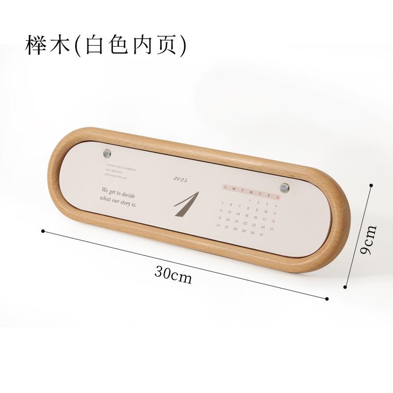 Solid Wood Creative Annual Calendar Solid Wood Office And Living Room Desktop Display Calendar Book New Style
