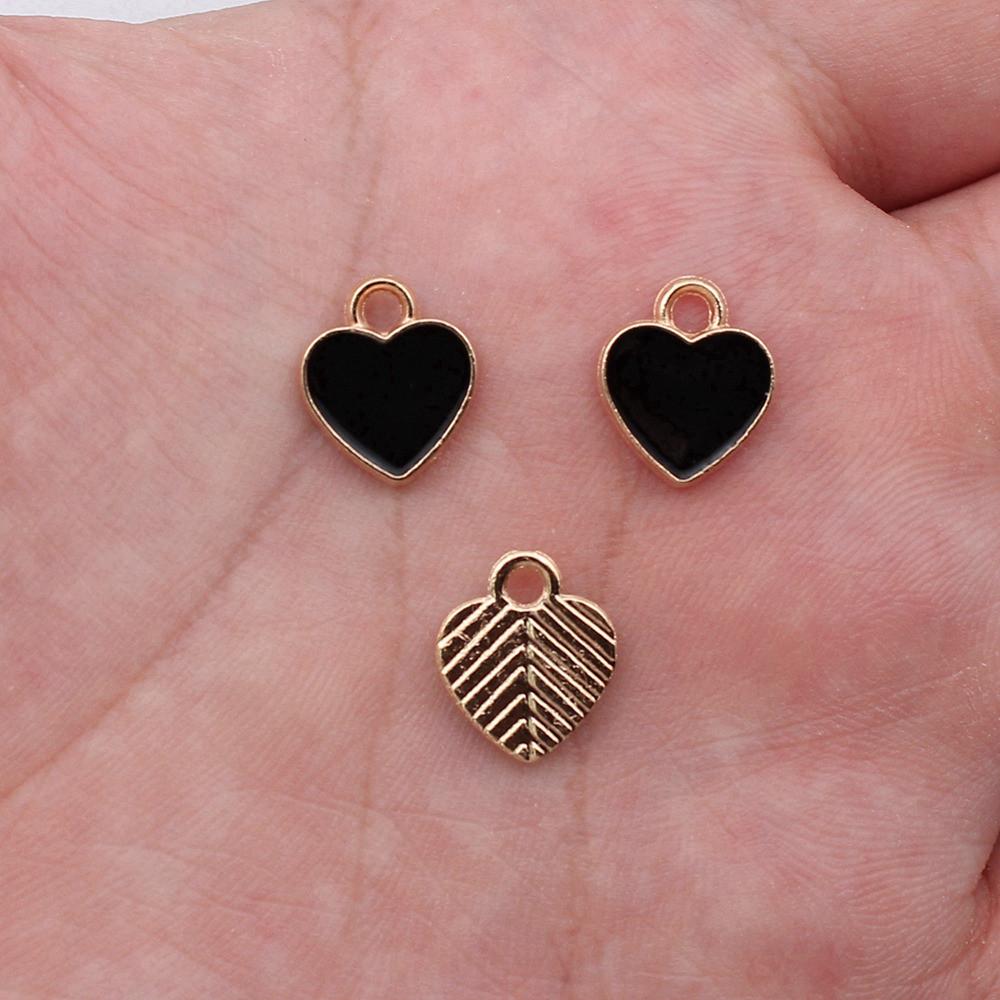 Charms Heart Enamel Pendants Wedding Jewelry Findings QC066