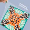 40Pcs Moroccan Retro Tile Stickers - 0.45mm Thickened Crystal Film PVC Decals - Waterproof Self-Adhesive Floor & Wall Mural for Kitchen Bathroom DIY