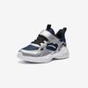 Anta Kids Synthetic Leather Fabric Trendy Versatile Lightweight Shock Absorbing Low Top Running Shoes Kids sneaker Sea-Blue Silver A12449977-1