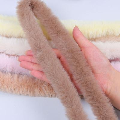 1m 20mm Plush Twist Iron Wire Ribbon Stuffed Rabbit Plush Strip Furry Hand Craft DIY Animals Pets Fluffy Toys Twisting Sticks