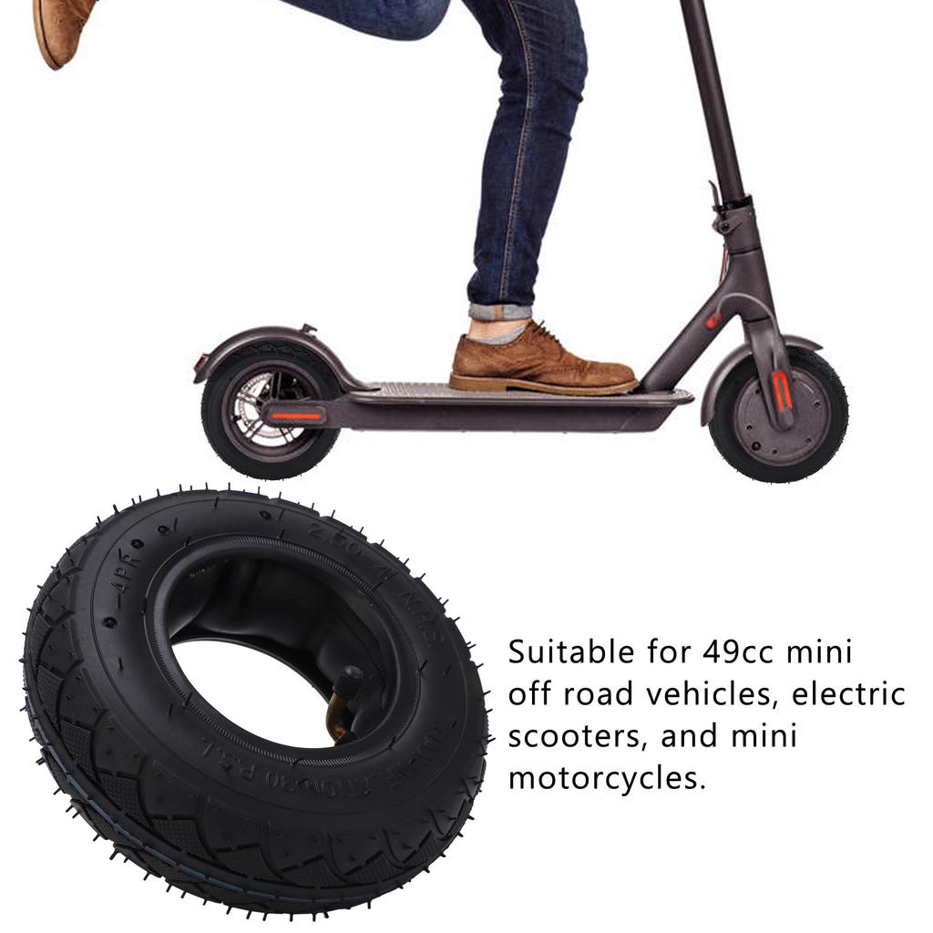2.50?4 Tire and Inner Tube Set Rubber Inner Outer Tyre Replacement for Scooters Electric Wheelchairs