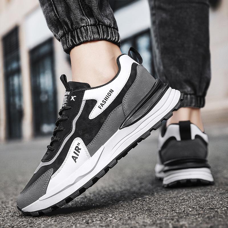 Autumn New Waterproof Leather Comfortable Sports Casual Shoes Forrest Gump Dad Shoes