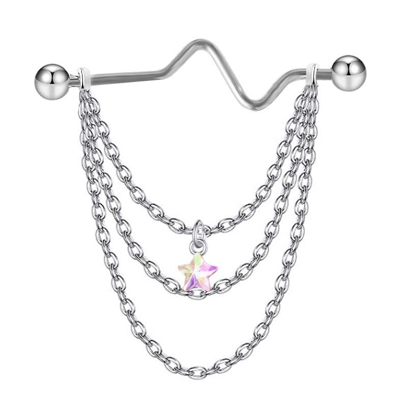 Gaibei European & American Cross-Border Ear Bridge & Bone Nail Chain Piercing