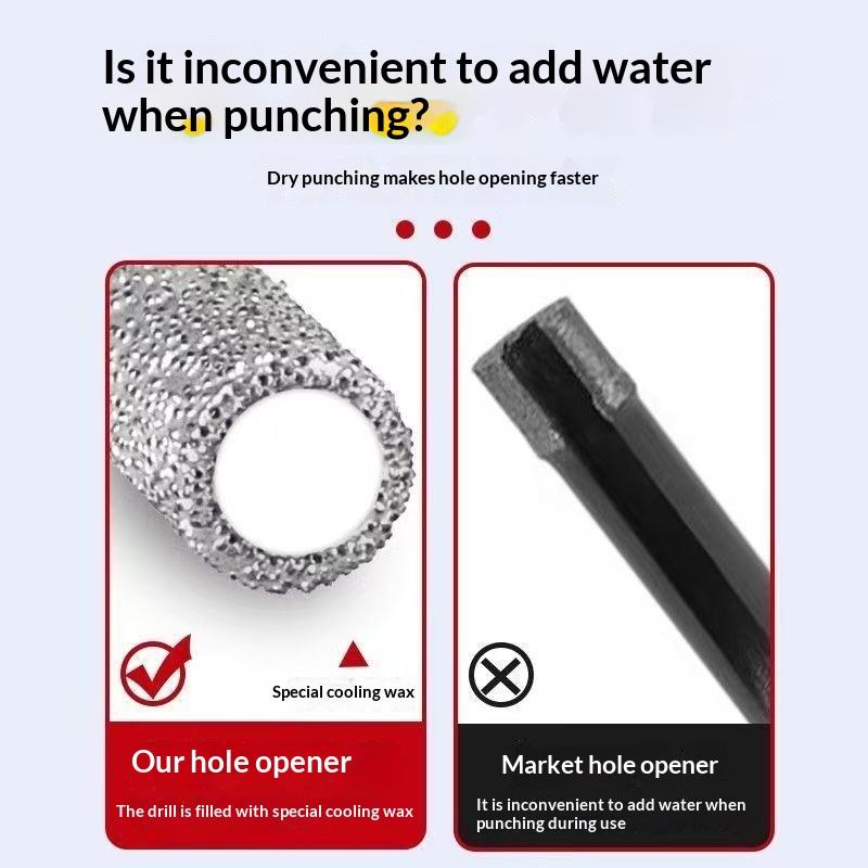 2Pcs 5-12Mm Vacuum Brazed Dry Drill Bit Set - Dual-Purpose Dry/Wet Use For Porcelain/Granite/Tile/Marble