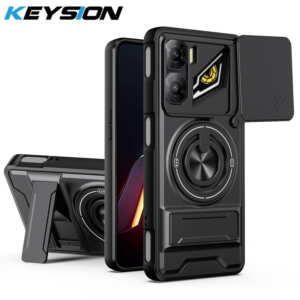 

Магнитный чехол KEYSION для ZTE nubia Neo 3 5G с защитой выдвижной камеры и подставкой, противоударный чехол для nubia Neo 3 5G for nubia Neo 3 5G чёрный