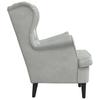 Armchair Light Grey Velvet