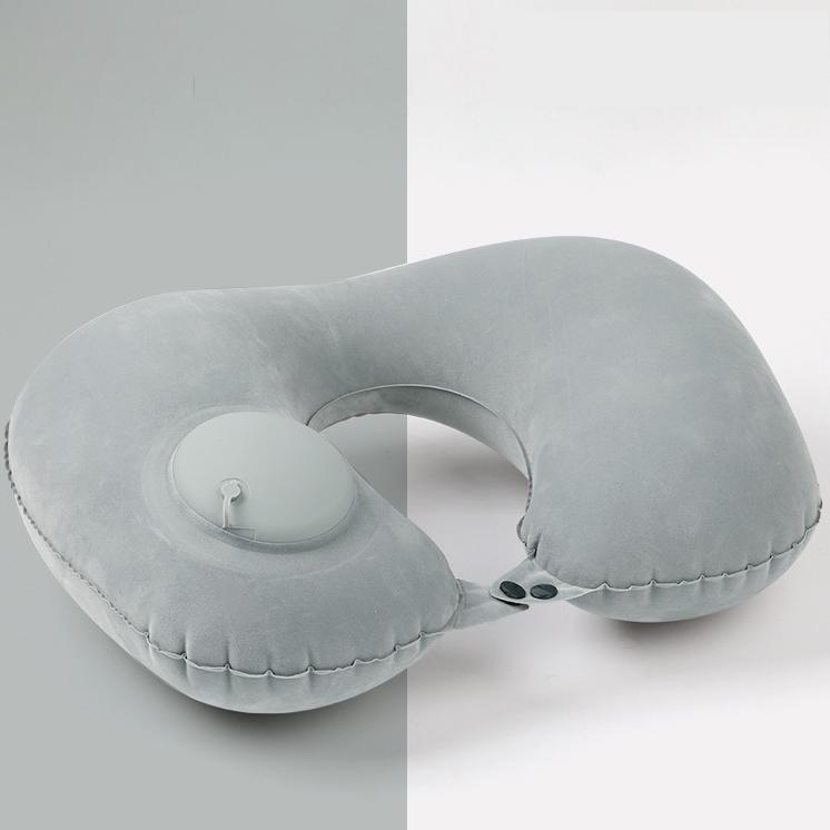 Inflatable Travel Neck Pillow for Airplane Train Car Washable Pillowcase U Shaped Office Napping Pillow,Home Head Neck and Lumbar Support