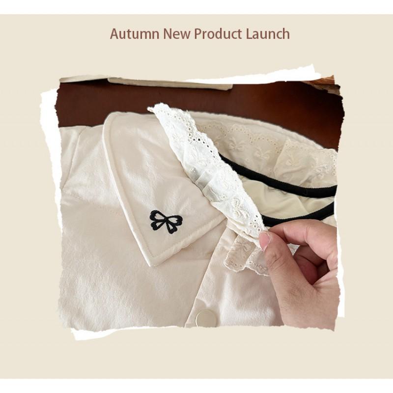 Baby Lightweight Down Jacket Toddler Girls 86-90% White Duck Fill Soft Fleece-Lined Inner Layer Fall Winter Outerwear