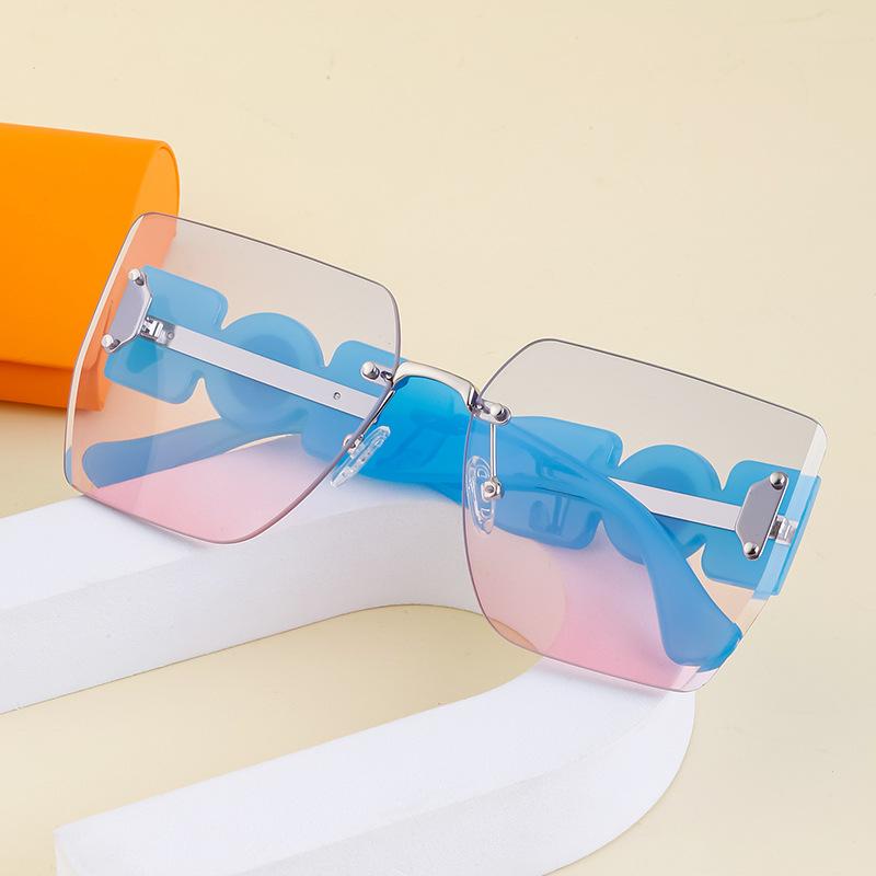 Box Sunglasses Women'S Tide Frameless Trimmed Sunglasses Women'S Sunglasses