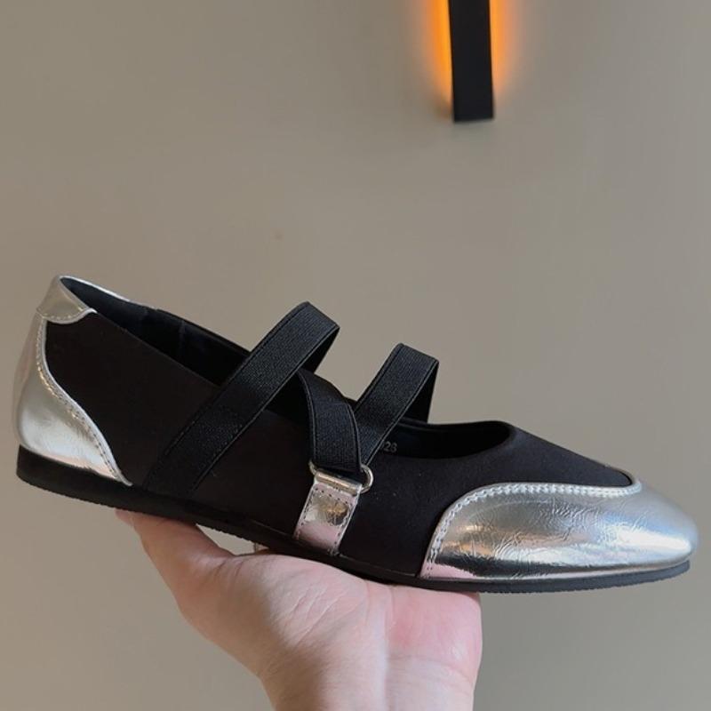 Fashion Women's Elegant Minimalist Dance Shoes Shallow Mouth Fashion Versatile Casual Shoes 2025 Spring New Comfortable Soft-soled Shoes