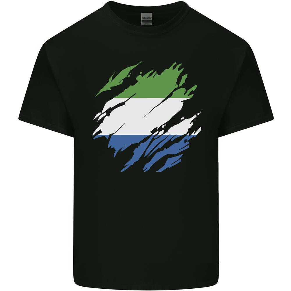 Torn Sierra Leone Flag Leonian Day Football Kids T-shirt Childrens S