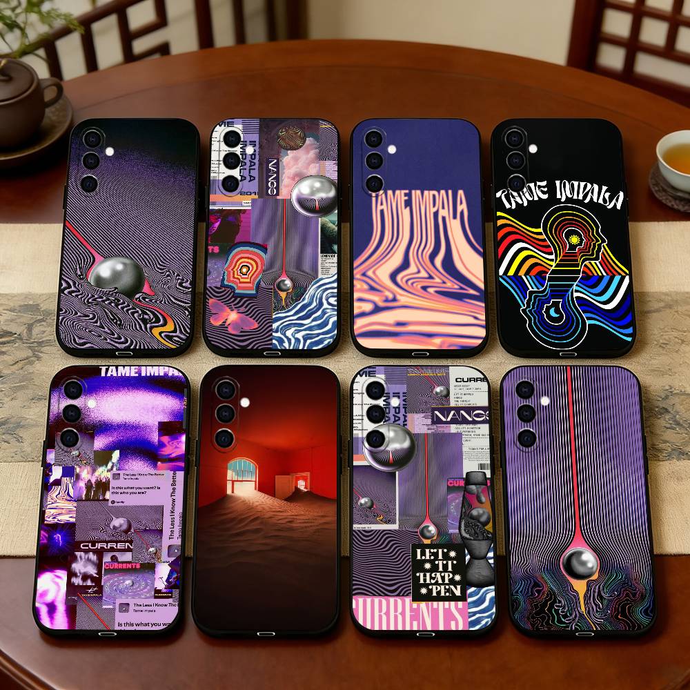 Tame Impala Psychedelic Art Handyhülle Schwarzes Silikon Weich Für Samsung Galaxy A73,A72,A71,A70,A53,A52,A51