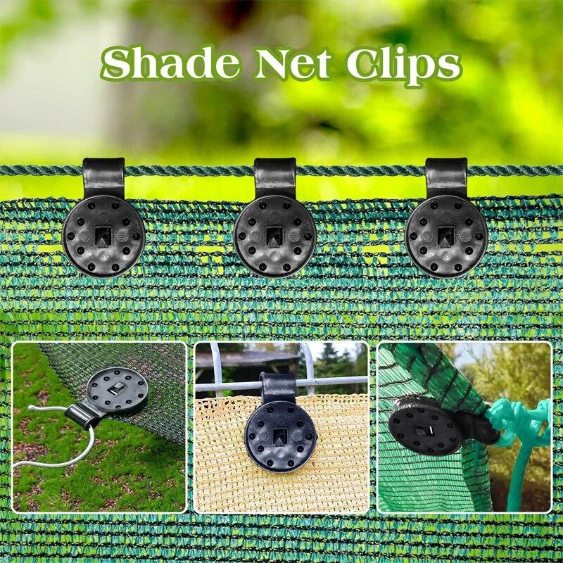 100pcs Sunshade Mesh Buckle Durable Can Withstand Bad Weather Conditions Locking Ring Design Tight And Firm Suitable For Garden