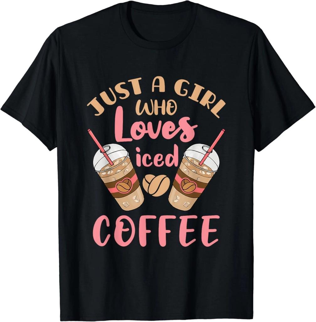 Solo una Ragazza Che Ama il Caffè Freddo Cold Brew Citazione Carina Regalo T-Shirt Unisex