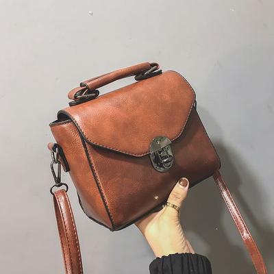 Winter New Lock Design Shoulder Bag PU Leather Crossbody Bag Brands Small Square Bag Lady Handbag Casual Messenger Bag