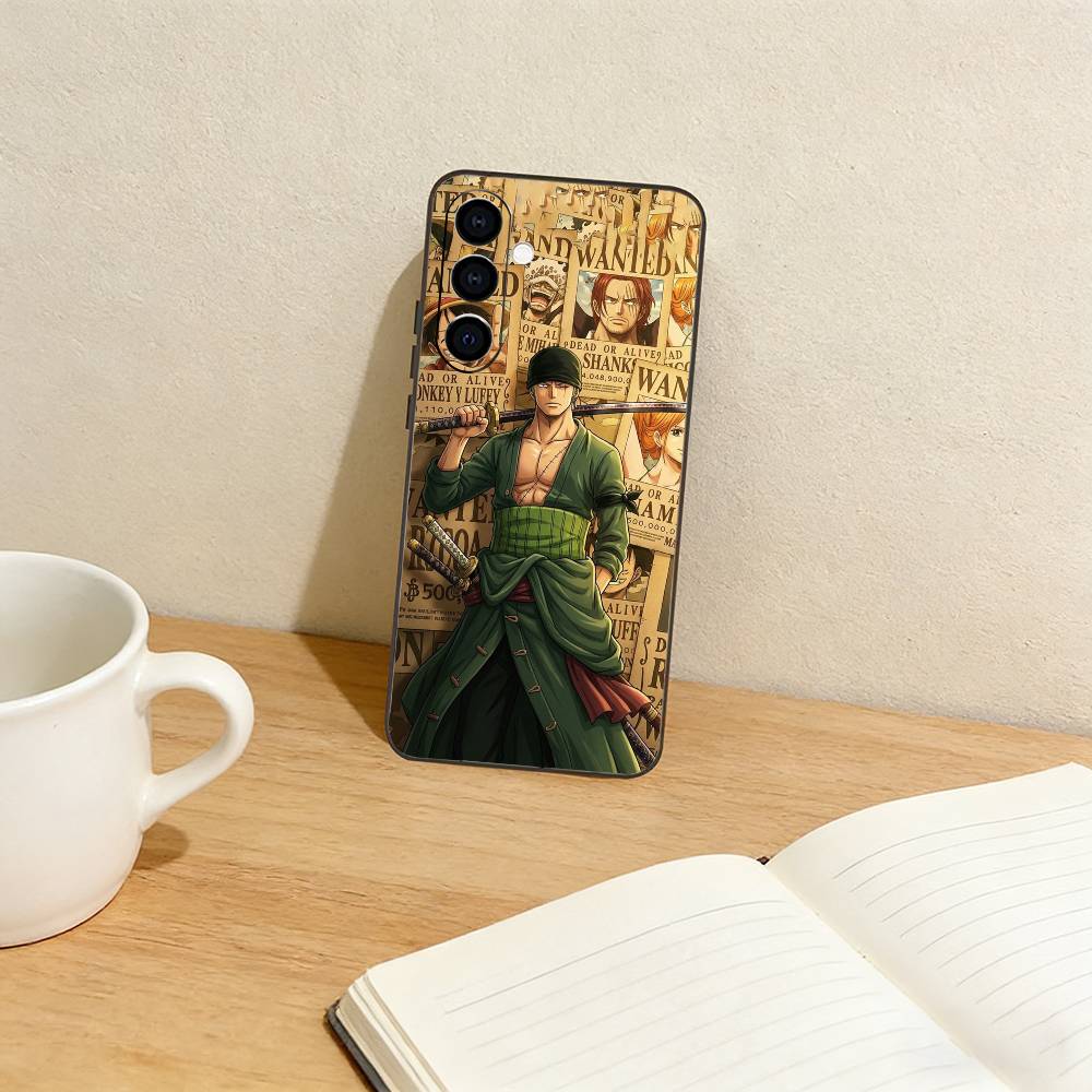 COOL O-one P-Pieces Z-Zoro-ES Phone Case For Samsung Galaxy A73,A72,A71,A70,A53,A52,A51,Others Soft Black Cover