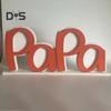 Father's Day Acrylic Photo Frame DIY PaPa Dad Letter Picture Frame Holder Table Sign Desktop Decoration Dad Grandpa Husband Birthday Festival Gift