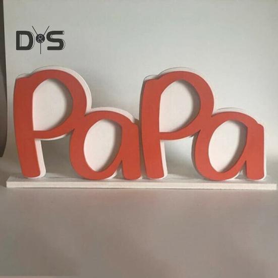 Father's Day Acrylic Photo Frame DIY PaPa Dad Letter Picture Frame Holder Table Sign Desktop Decoration Dad Grandpa Husband Birthday Festival Gift