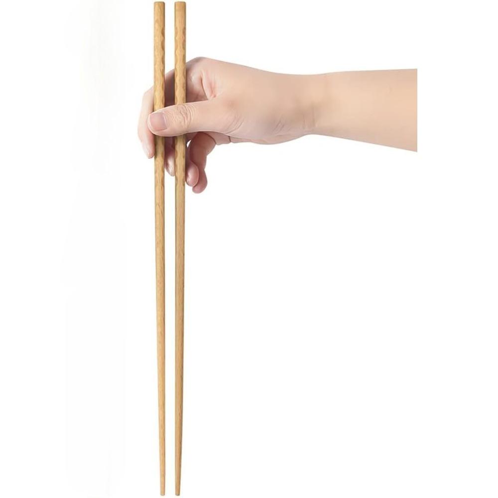 Cooking Chopsticks Wooden Long Chop Sticks Reusable for Noodles Frying Hotpot Japanese Extra Long Home Kitchen Supplies