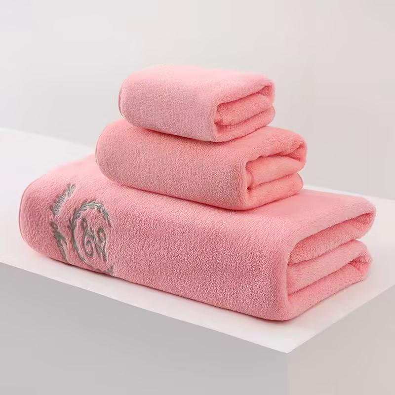 Thickened Soft Absorbent Bath Towel Set for Adults and Couples