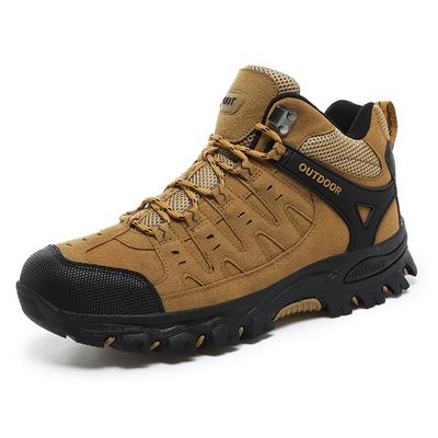 FashionHigh-Top Men Hiking Boot Winter Outdoor Shoes Lace-Up Non-slip Sports Casual Trekking Boots Man Suede Shoes Big Size 39-47