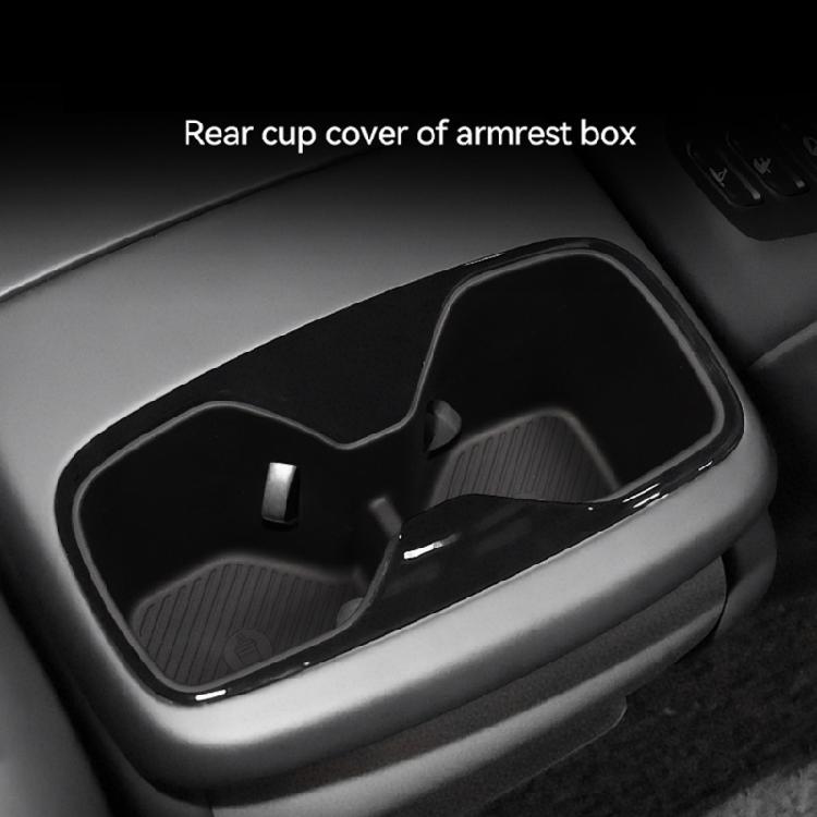 Space Saving Rear Cup Holder Organizer Tray for 2024 2025 EV9 Models TPE Armrest Storage Box Car Accessories