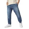 Urbano Plus Ανδρικό Πλυμένο Τζιν Jogger Κανονική Εφαρμογή Ελαστικό (PlusavtowljoggerpMblue3 )