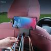 Car Back Seat Hook & Phone Mount 2-in-1 - Carbon Fiber Style Multi-Functional Organizer for Bags, Phones & Car Interior Storage