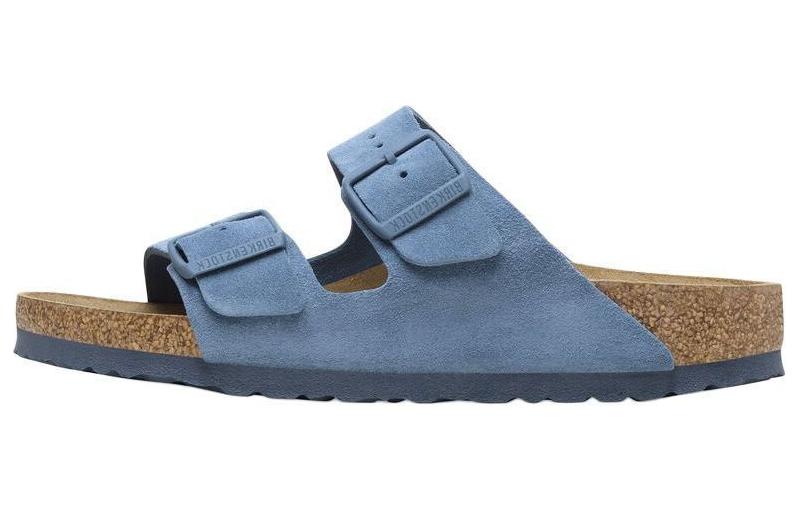Birkenstock Arizona Мягкая стелька Замшевые шлепанцы Унисекс Синий 1027692 36