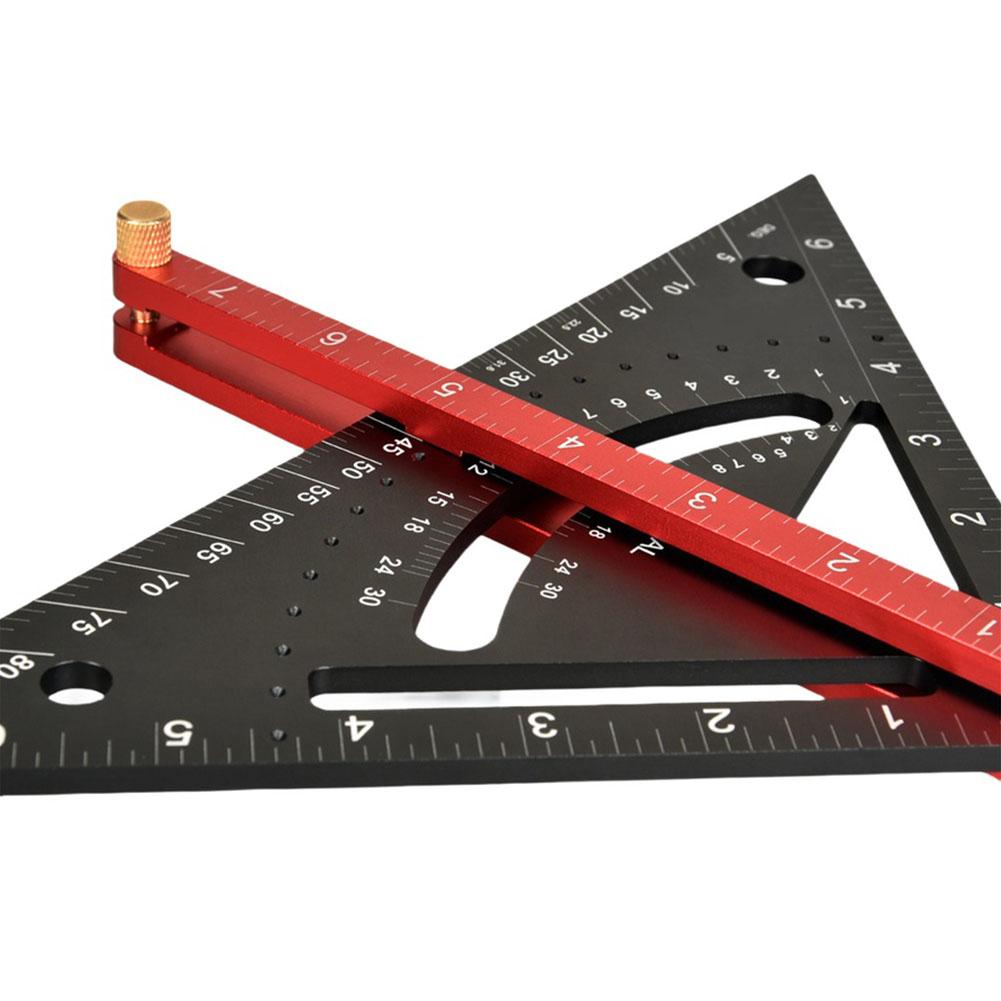 Adjustable Triangle Ruler For Carpentry Angle Measurement 200x196x275mm Aluminum Alloy Ruler 45 Degree Measurement