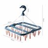 32 Clips Folding Clothes Hanger Dryer Windproof Pants Socks Underwear Plastic Drying Laundry Rack Home Household Accessory