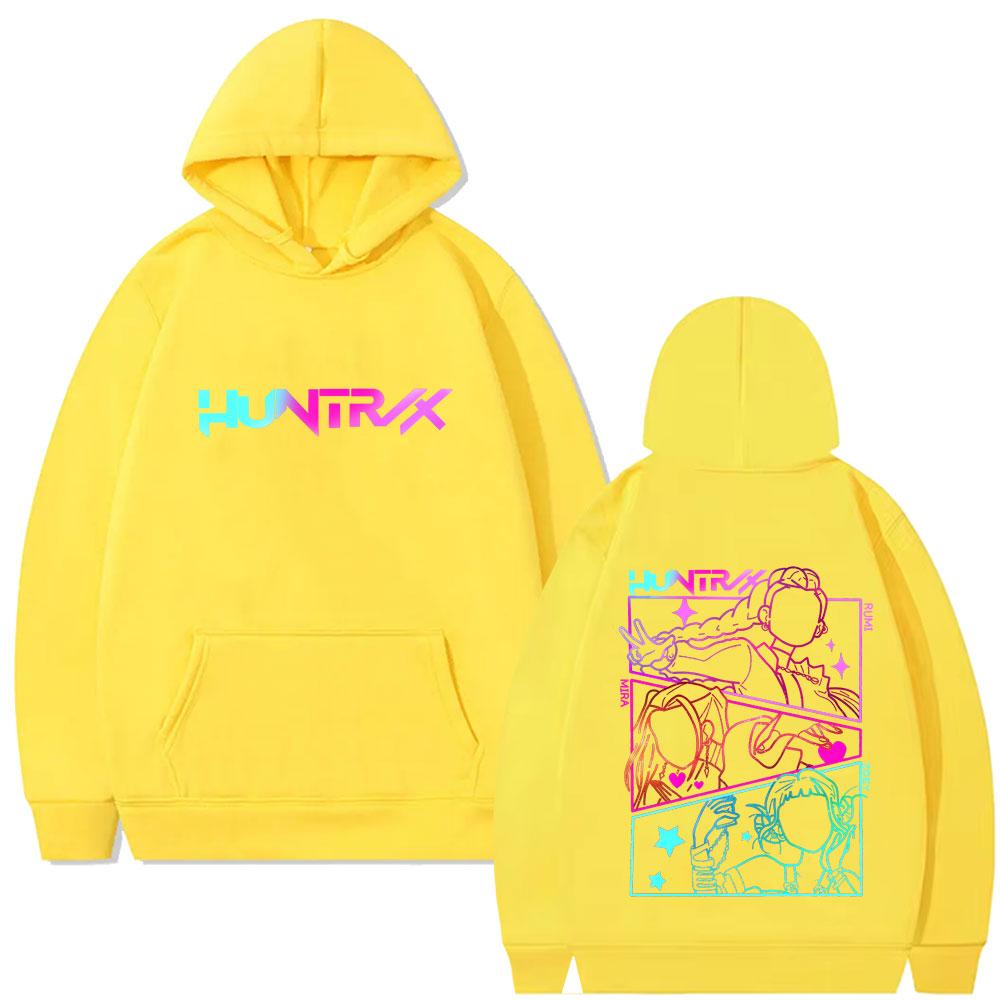 Movie KPop Demon Hunters Graphic Hoodie Kawaii Rumi Mira Zoey Print Pullover Men's Women's Fashion Vintage Oversized