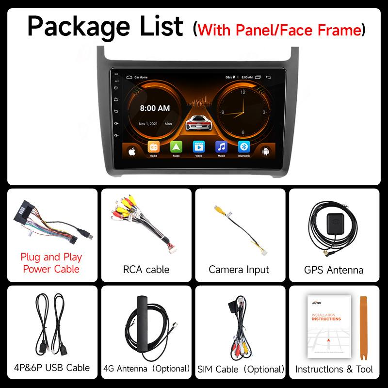 JIUYIN 9 Inch Android 13 Car Radio  For Volkswagen VW POLO 5 Sedan 2008 - 2025  Carplay Multimidia Video Player  Head Unit