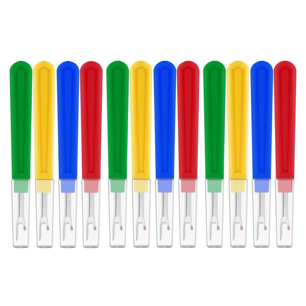 12Pcs Large Size Seam Rippers Tool Thread Remover Tool Long Handle for Sewing Crafting Removing Thread Tool