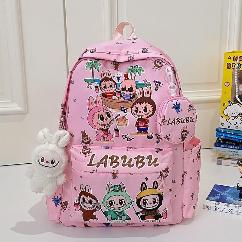 Labubu Kinderrucksack Schultasche Schüler Schultasche Leichter Niedlicher Rucksack Mode Cartoon Rucksack