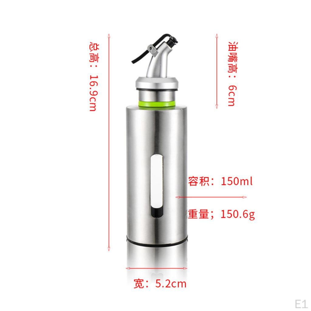/ Oil Dispenser, Stainless Steel Container Bottle For Oil, Olive, , Soy Sauce