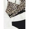Sexy Leopard Mikrobikini 2025 Dame Badedrakt Kvinnelig Badetøy Høy Midje Bikini Sett Strandklær Badeklær