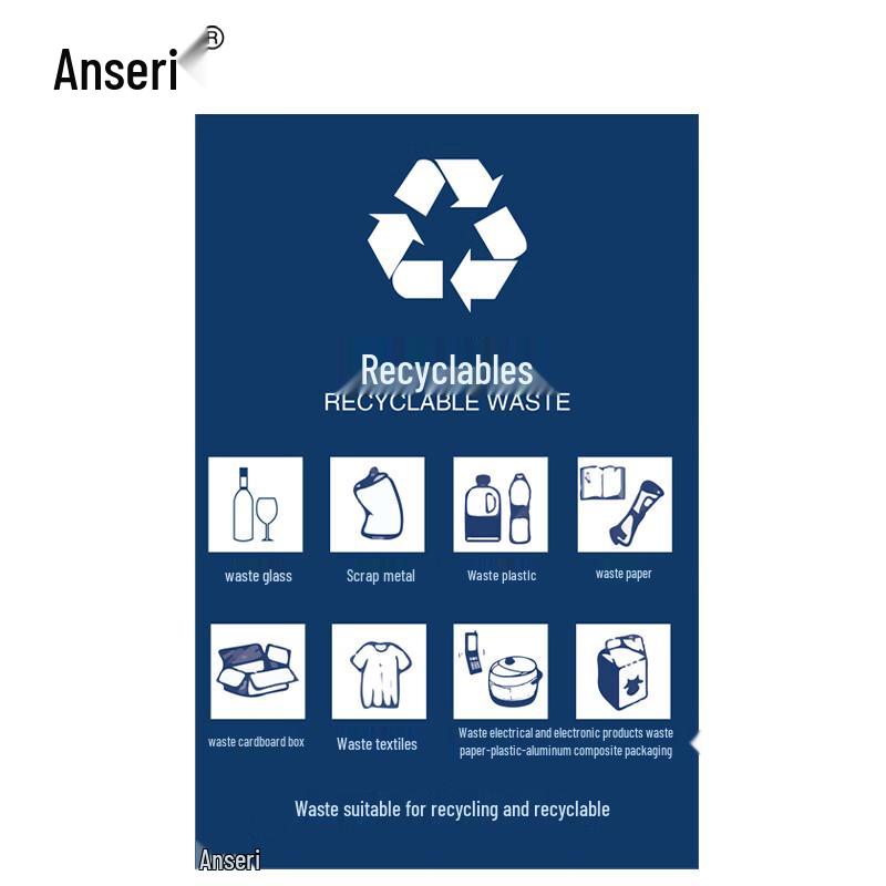 Recyclable Waste Classification Sign Sticker