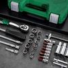 53pcs 1/4 Inch Drive Socket Wrench Set 72-Tooth Reversible Ratchet Wrench 4-14mm Socket With Extension Bars For Auto Repairs