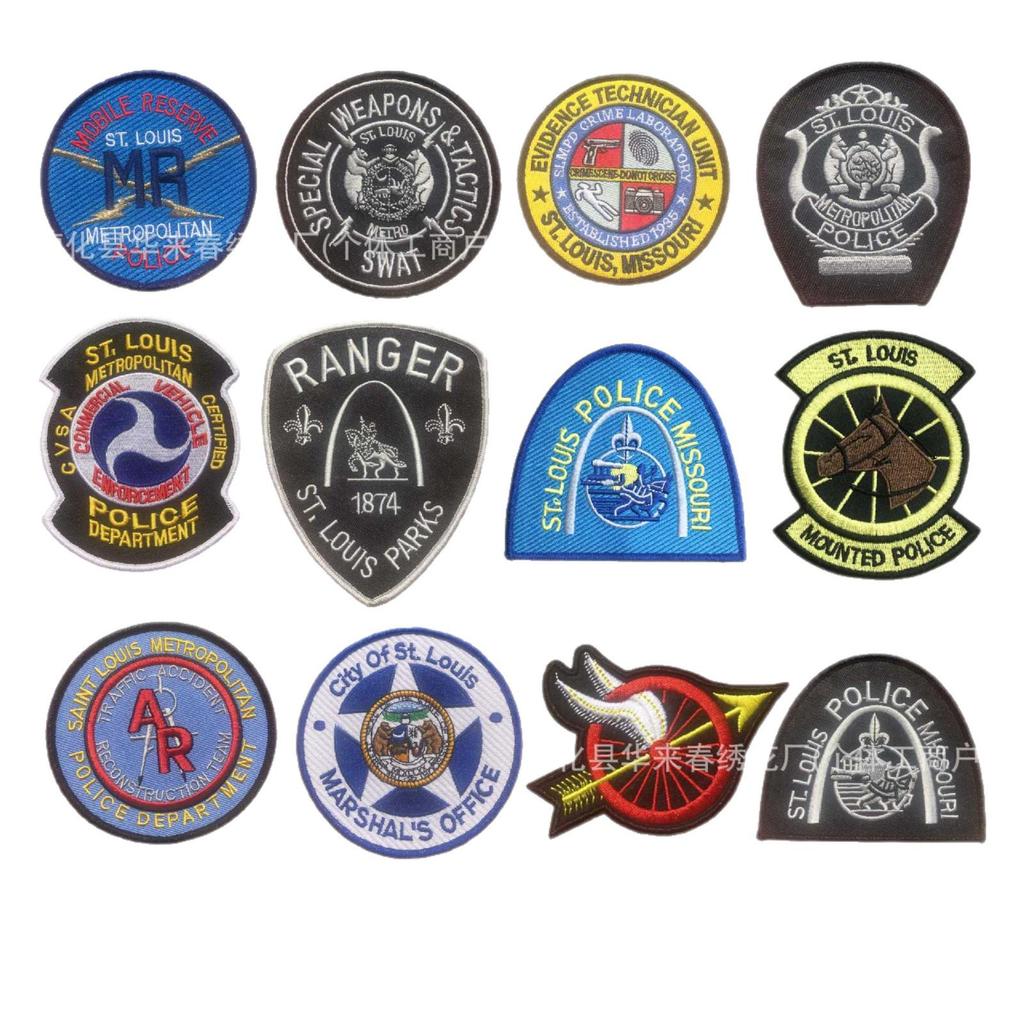 European & American Creative Velcro Patch: Round Embroidered National Flag Arm Badge Morale Appliqué