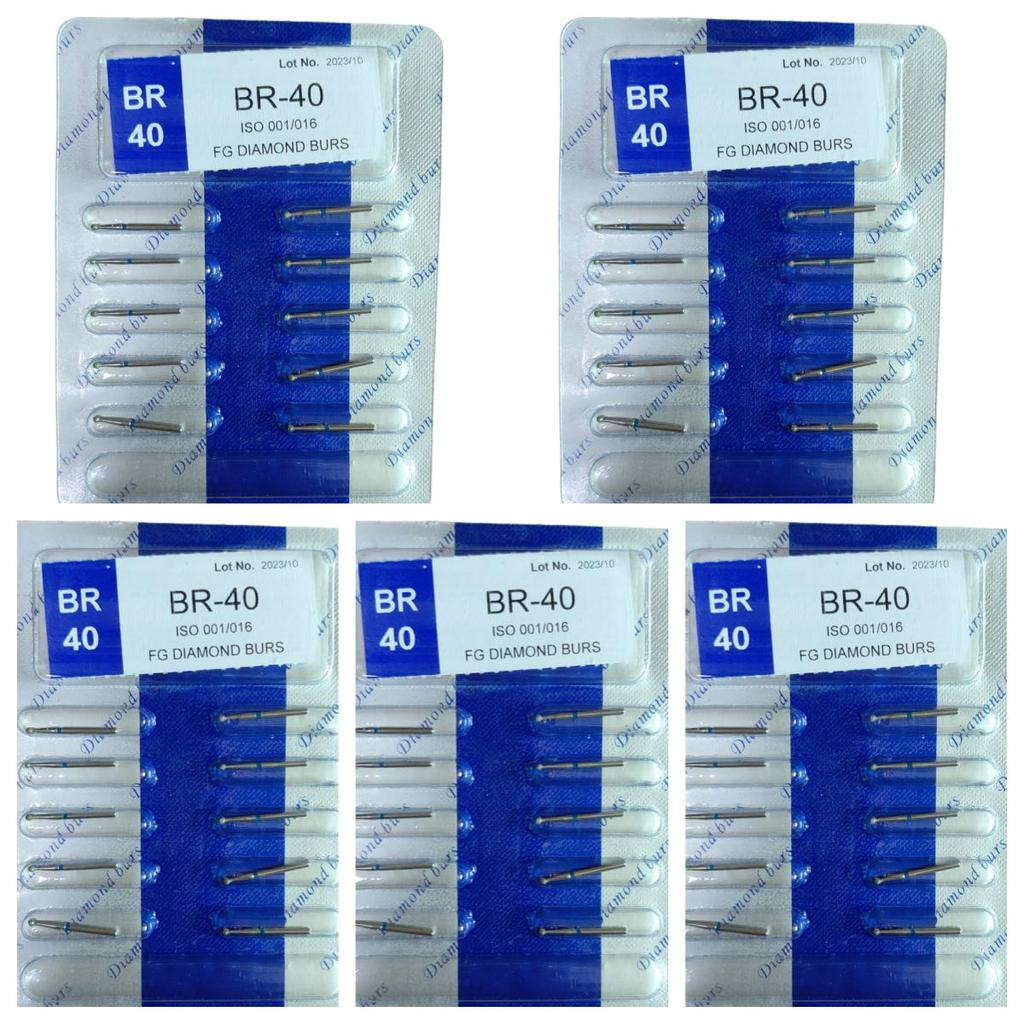 50pcs Dental High Speed Burs High Speed Handpiece Turbine Diamond Burs Diamond Polishing Tooth Preparation Dentist Material