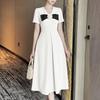 ZANZEA Women Elegant Casual V-Neck Short Sleeve A-Line Dress
