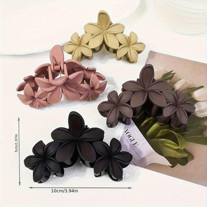 5pcs Multicolor Marble Print Flower Hair Clips-Bohemian Beach Style,Non-Slip Jaw/Claw Clips&Grips Perfect for Thick&Thin Hair