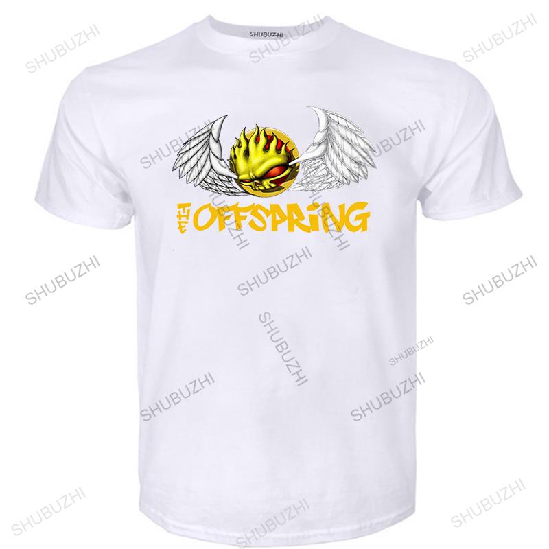 The Offspring Wings Rock Band Logo MenS Black TShirt Popular Tagless high quality loose Tee Shirt men cotton tshirt S