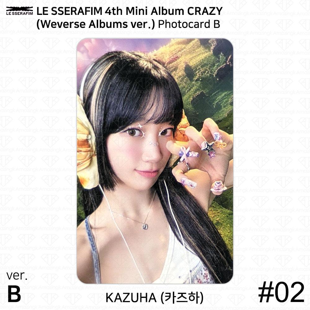 LE SSERAFIM 4to Mini Álbum CRAZY Weverse Álbumes Ver Foto Oficial QR KPOP