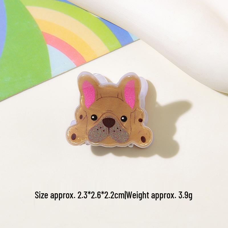 Niedliche Ozeantier Acetat Krallenklemme: Muschel, Delfin, Seestern, Welpen-Design