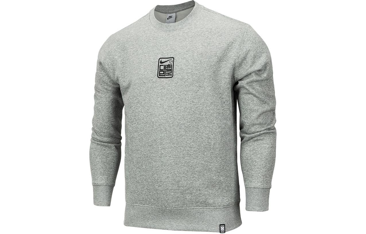 Nike Sweatshirts Men s Gray Crew Neck Moderate Regular DH4986-063 XXL