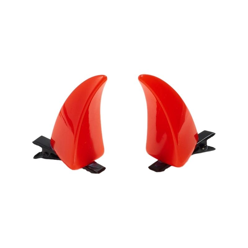 Halloween Barrettes Devil Dragon Horn Hair Clip Cosplay Party Headwear Devil Hair Clip Dress Up Party for Masquerade